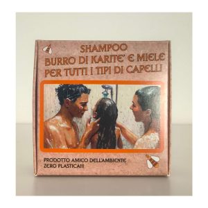 Shampoo burro di karitè e miele per tutti i tipi di capelli